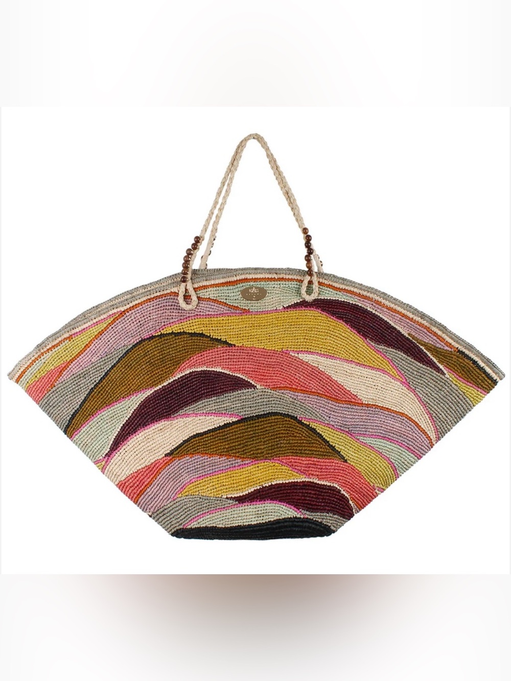 NWOT! Gas bijou accessories (French brand). XL straw bag. NEVER USED! NEW WO TAG - Picture 3 of 8